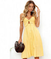 Women Summer Dresses Sleeveless Backless Strap Long Close-fitting Sheath