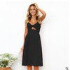 Women Summer Dresses Sleeveless Backless Strap Long Close-fitting Sheath