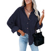 Women's Plain Pocket Shirt, Going Out Tops for Spring & Fall