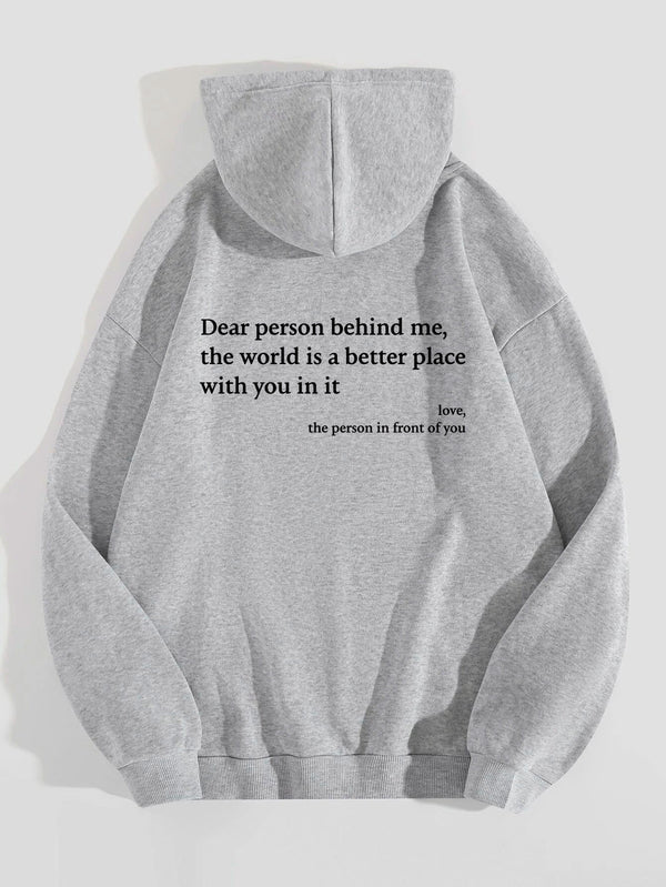 Dear Person Behind Me Printed Hoodie Unisex Trendy Hoodie