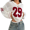 Women's Colorblock Figure Pattern Hollow Out Longsleeves Sweater
