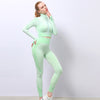 3PCS Women Fitness Gym Set with Crop Top Sports Bra & Leggings