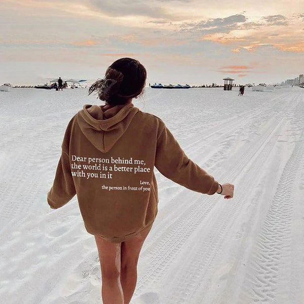 Dear Person Behind Me Printed Hoodie Unisex Trendy Hoodie
