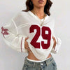 Women's Colorblock Figure Pattern Hollow Out Longsleeves Sweater