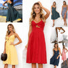 Women Summer Dresses Sleeveless Backless Strap Long Close-fitting Sheath