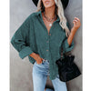 Women's Plain Pocket Shirt, Going Out Tops for Spring & Fall