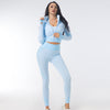 3PCS Women Fitness Gym Set with Crop Top Sports Bra & Leggings