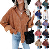 Women's Plain Pocket Shirt, Going Out Tops for Spring & Fall