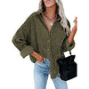 Women's Plain Pocket Shirt, Going Out Tops for Spring & Fall