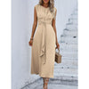 Casual Chic Fitted Stylish Elegant Sleeveless Round Neck Dress for Summer
