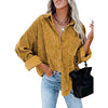 Women's Plain Pocket Shirt, Going Out Tops for Spring & Fall