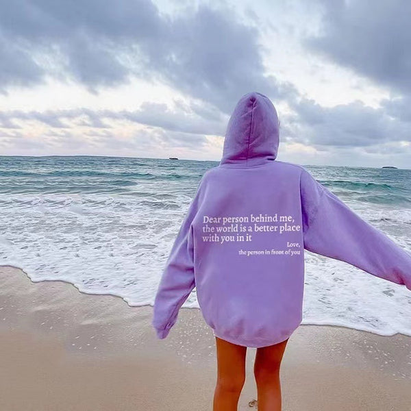 Dear Person Behind Me Printed Hoodie Unisex Trendy Hoodie