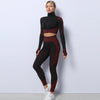 3PCS Women Fitness Gym Set with Crop Top Sports Bra & Leggings